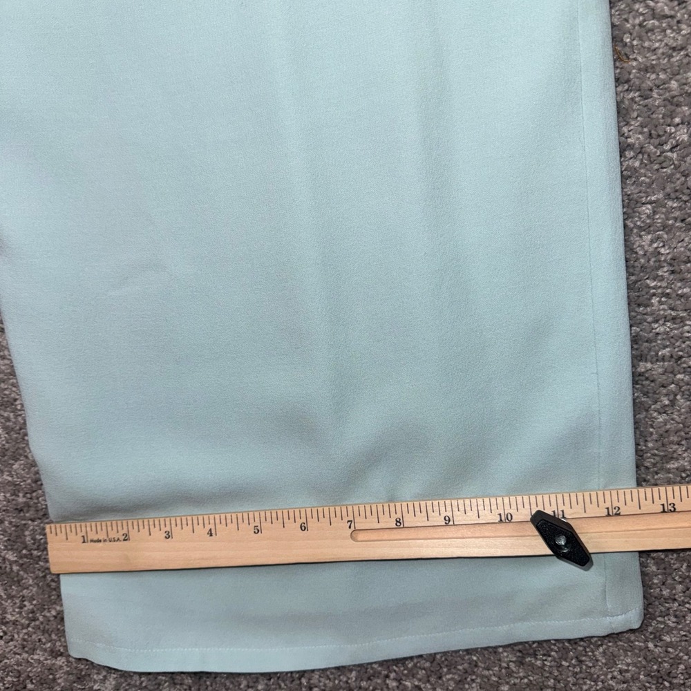 Eileen Fisher Silk Georgette Crepe Wide Leg Ankle Pull On Pants Small Pool NEW - Picture 7 of 9